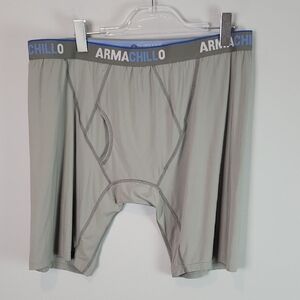 Men's Armachillo Cooling Extra Long Boxer Briefs Gray 2XL